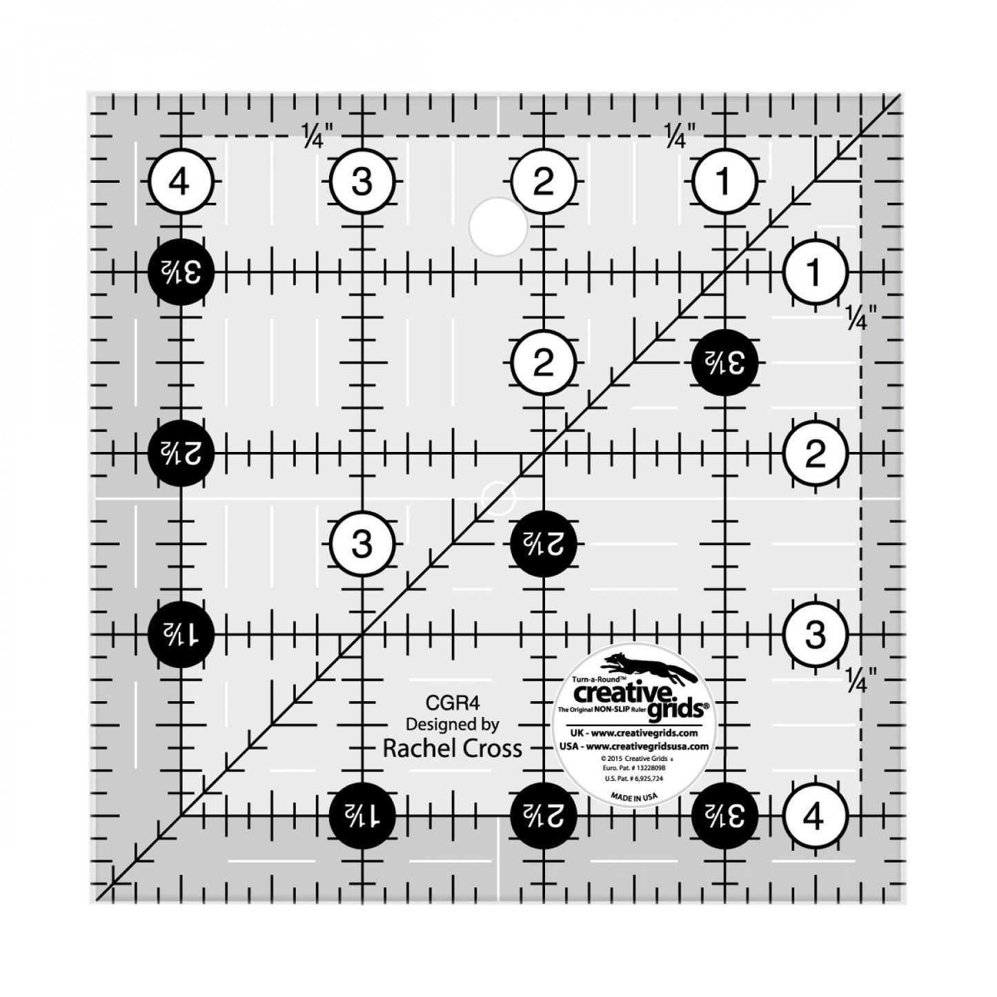 Creative Grids Quilt Ruler 4-1/2in x 12-1/2in