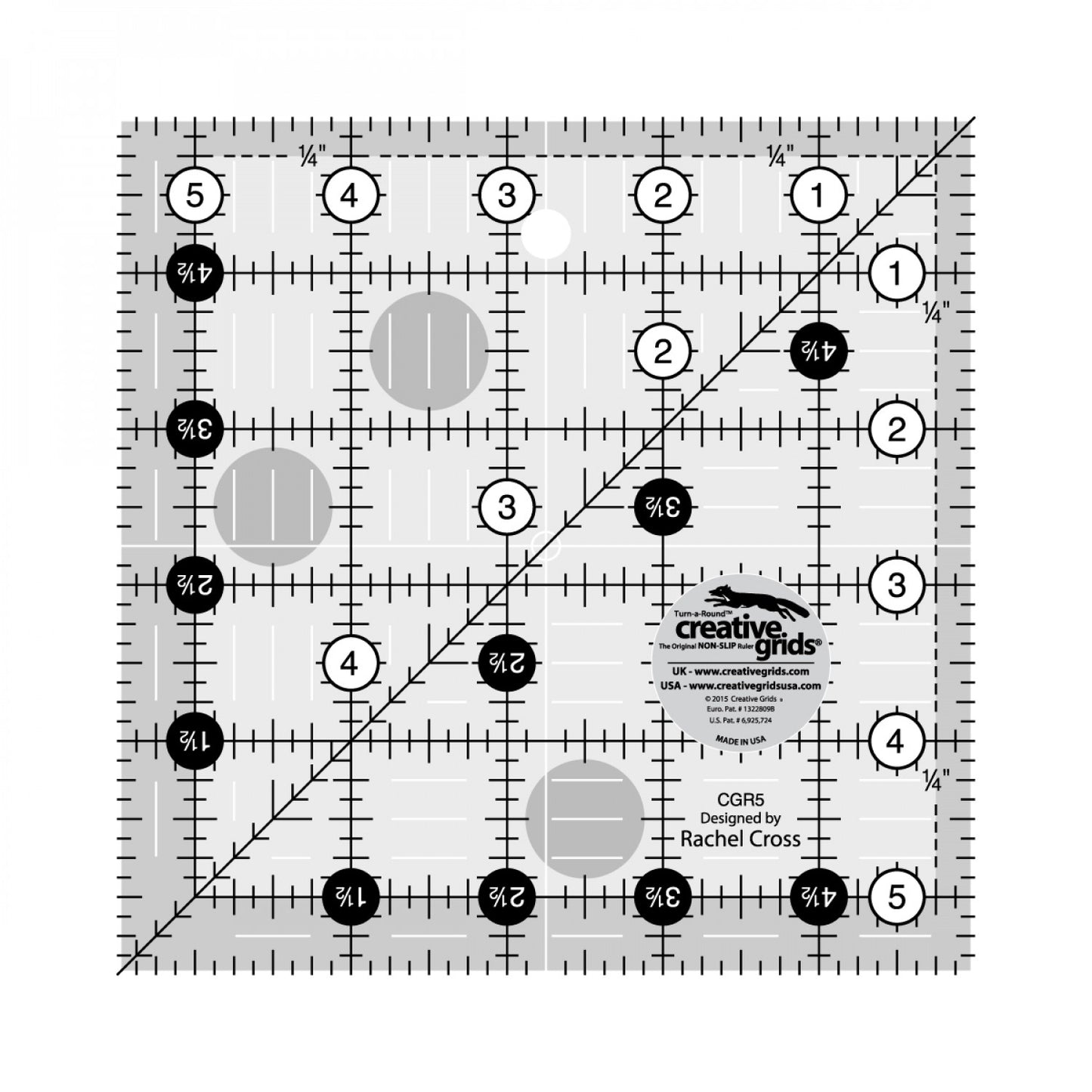 Creative Grids Quilt Ruler 6-1/2in Square