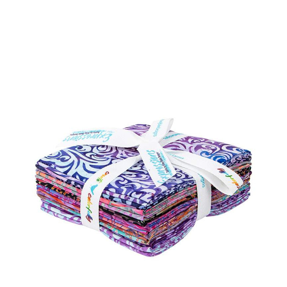 EXPRESSIONS BATIKS ELEMENTALS TWIRL & SWIRL PINKS AND PURPLES FAT QUARTER BUNDLE