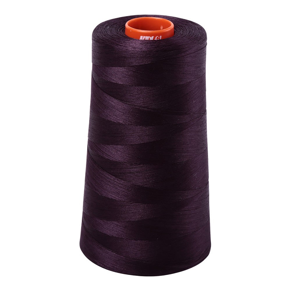 Aurifil 50wt cotton thread cone in Aubergine 2570