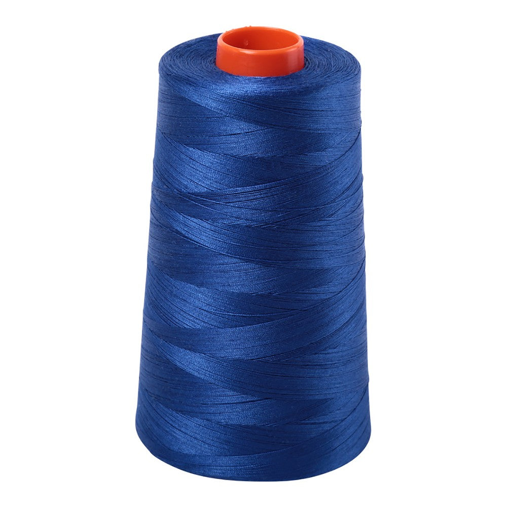 Aurifil 50wt cotton thread cone in Dark Cobalt 2740