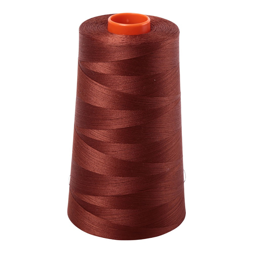 Aurifil 50wt cotton thread cone in Copper Brown 4012