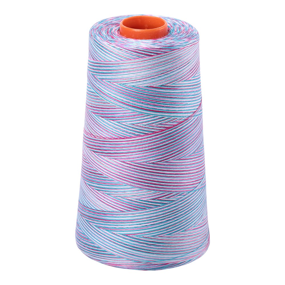 Aurifil 50wt cotton thread cone in Variegated Berrylicious 4647