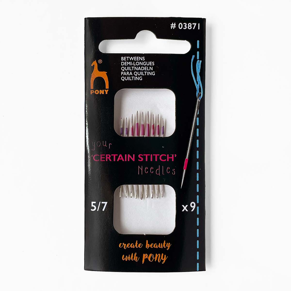 Pony Quilting Betweens Certain Stitch Needles