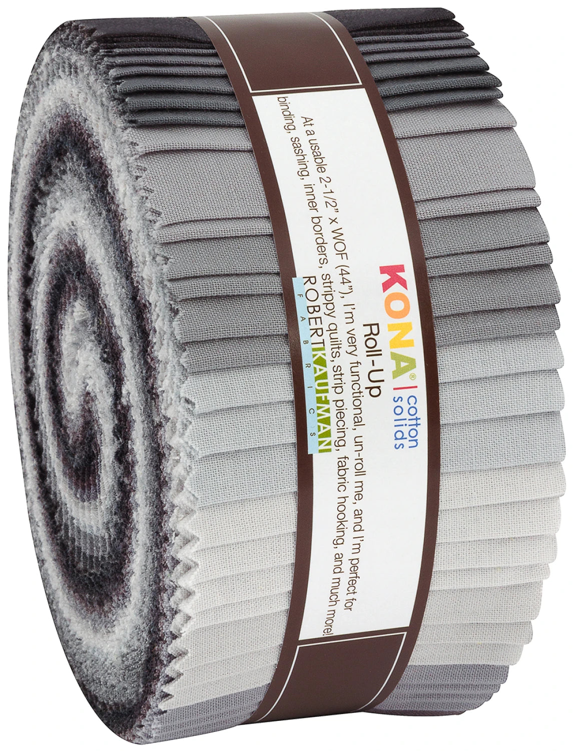 2-1/2in Strips Roll Up Kona Solids Stormy Skies
