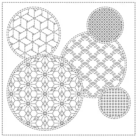 Sashiko Cloth Mixed Pattern