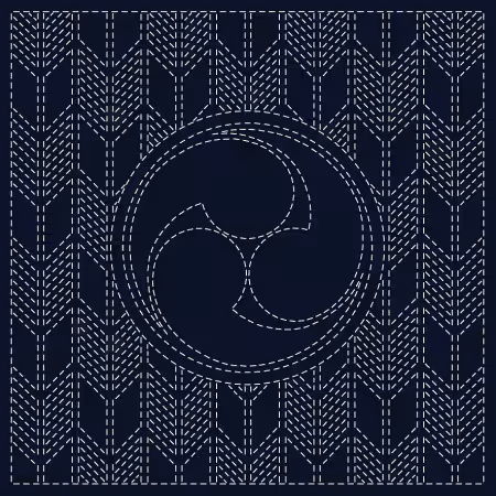 Sashiko Cloth MITSU-DOMOE