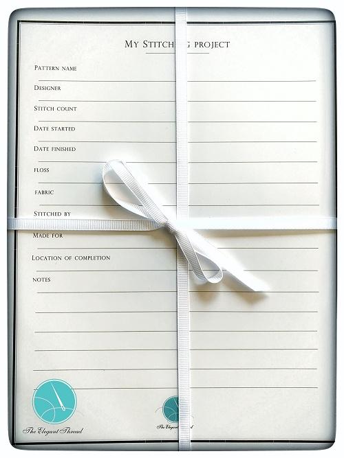 Cross Stitch Project Journal Refill Pages