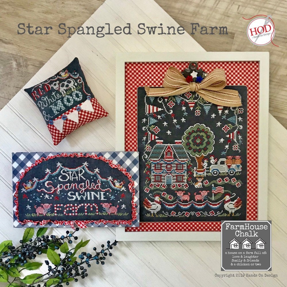 Star Spangled Swine Farm | Farmhouse Chalk Series