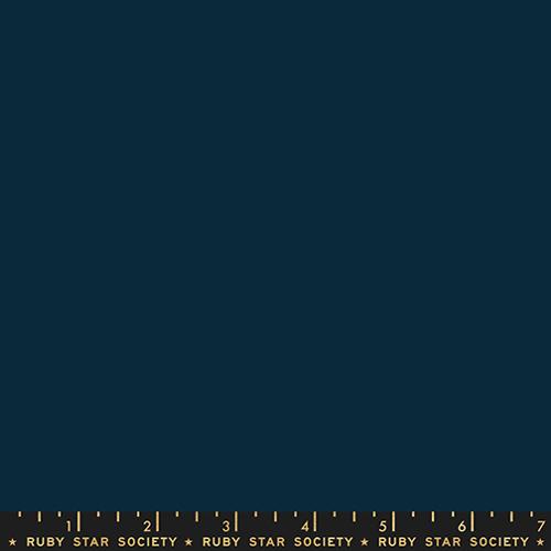 Ruby Star Solids Teal Navy dark blue solid quilting cotton fabric by Ruby Star Society for Moda