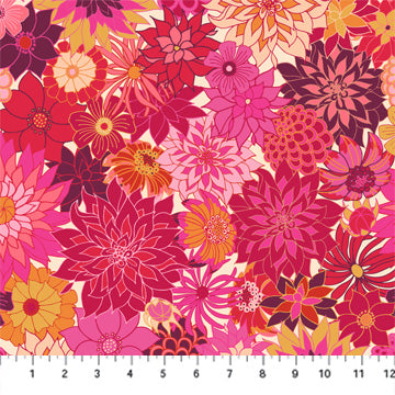 Happiness Dahlias Red Multi