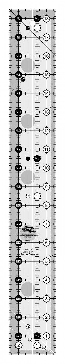 Creative Grids 2-1/2in x 18-1/2in Rectangle Quilt Ruler