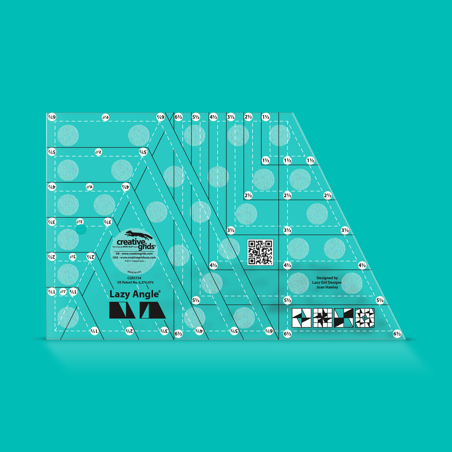 Creative Grids Quilt Ruler 4-1/2in Square