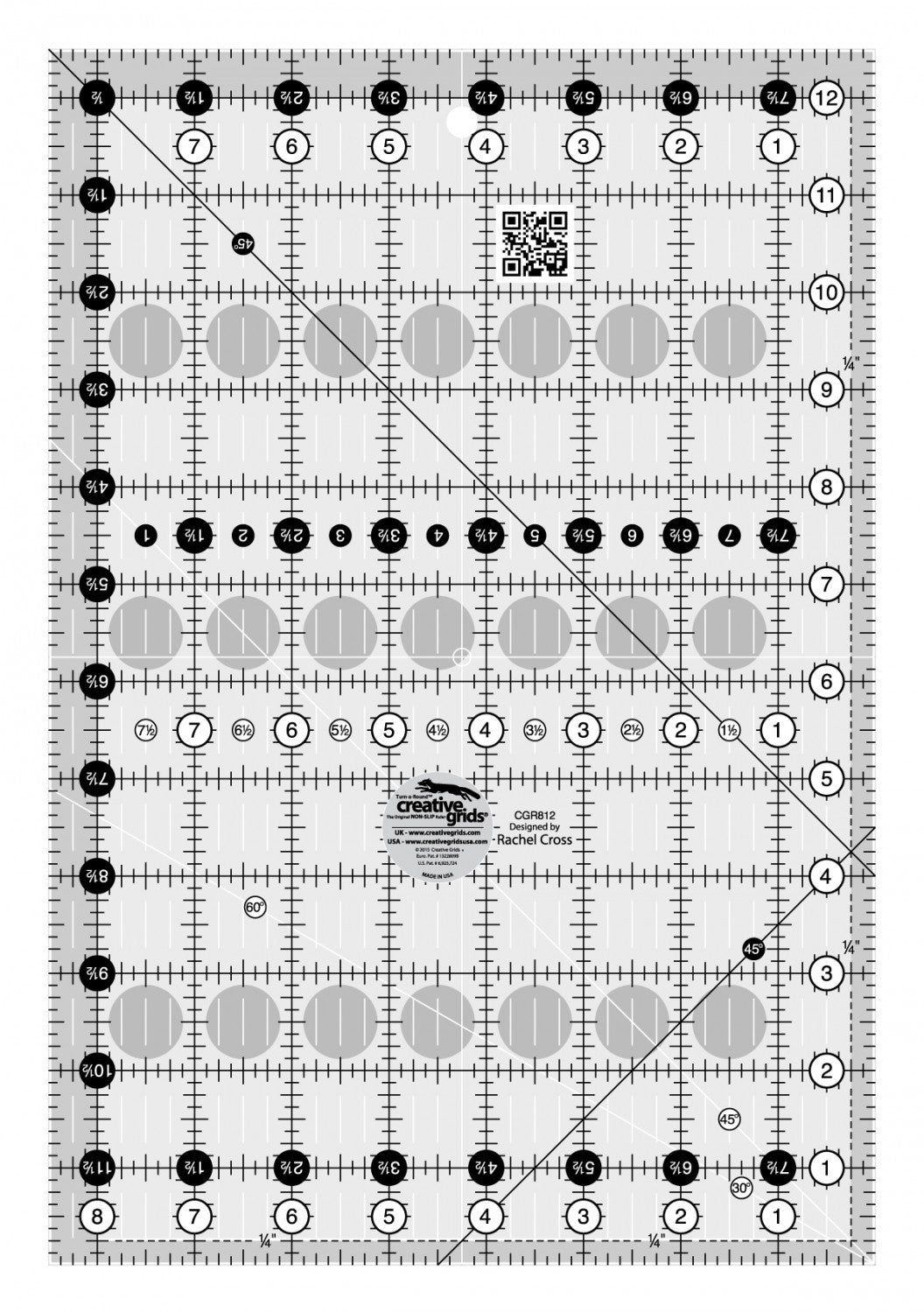 Creative Grids Quilt Ruler 8-1/2in x 12-1/2in