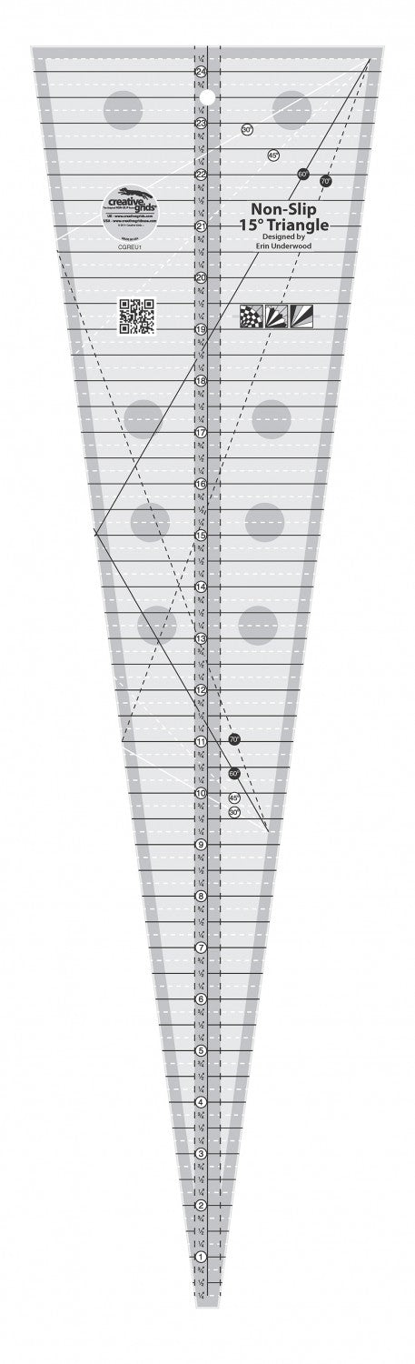 Creative Grids 15 Degree Triangle Quilt Ruler