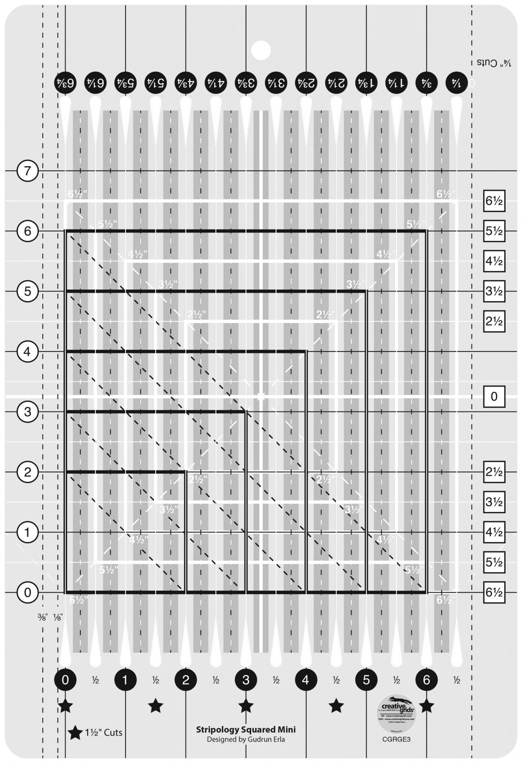 Creative Grids Stripology Mini Quilt Ruler