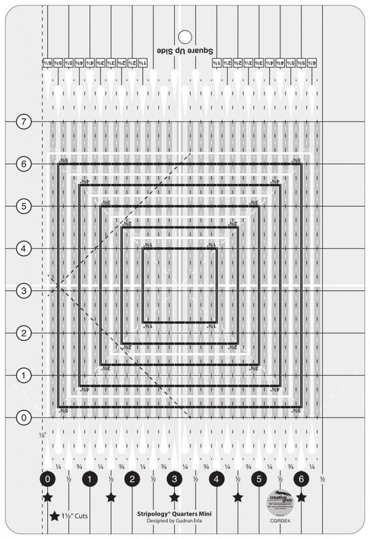Creative Grids StripologyÂ® Quarters Mini Quilt Ruler
