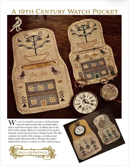 A 19th Century Watch Pocket Sampler & Instructions