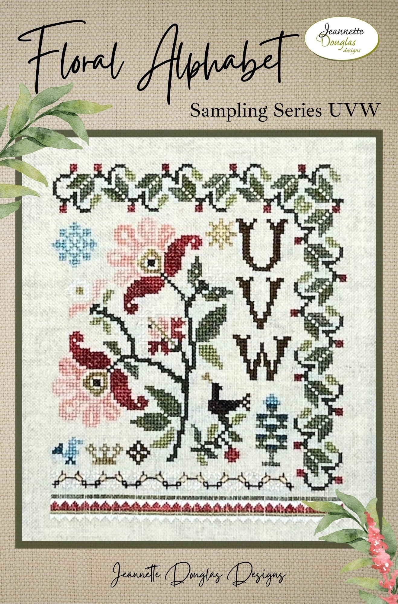 Floral Alphabet Sampling Series: UVW
