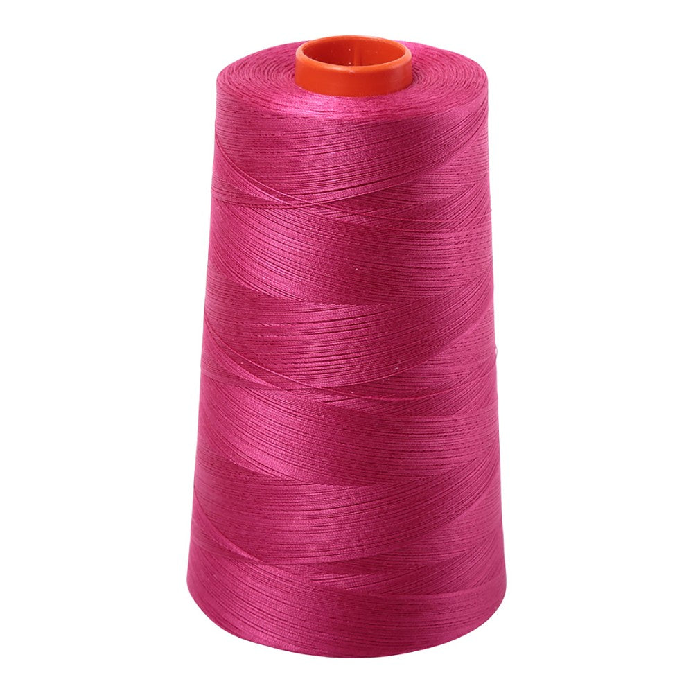 Aurifil 50wt cotton thread cone in Red Plum 1100