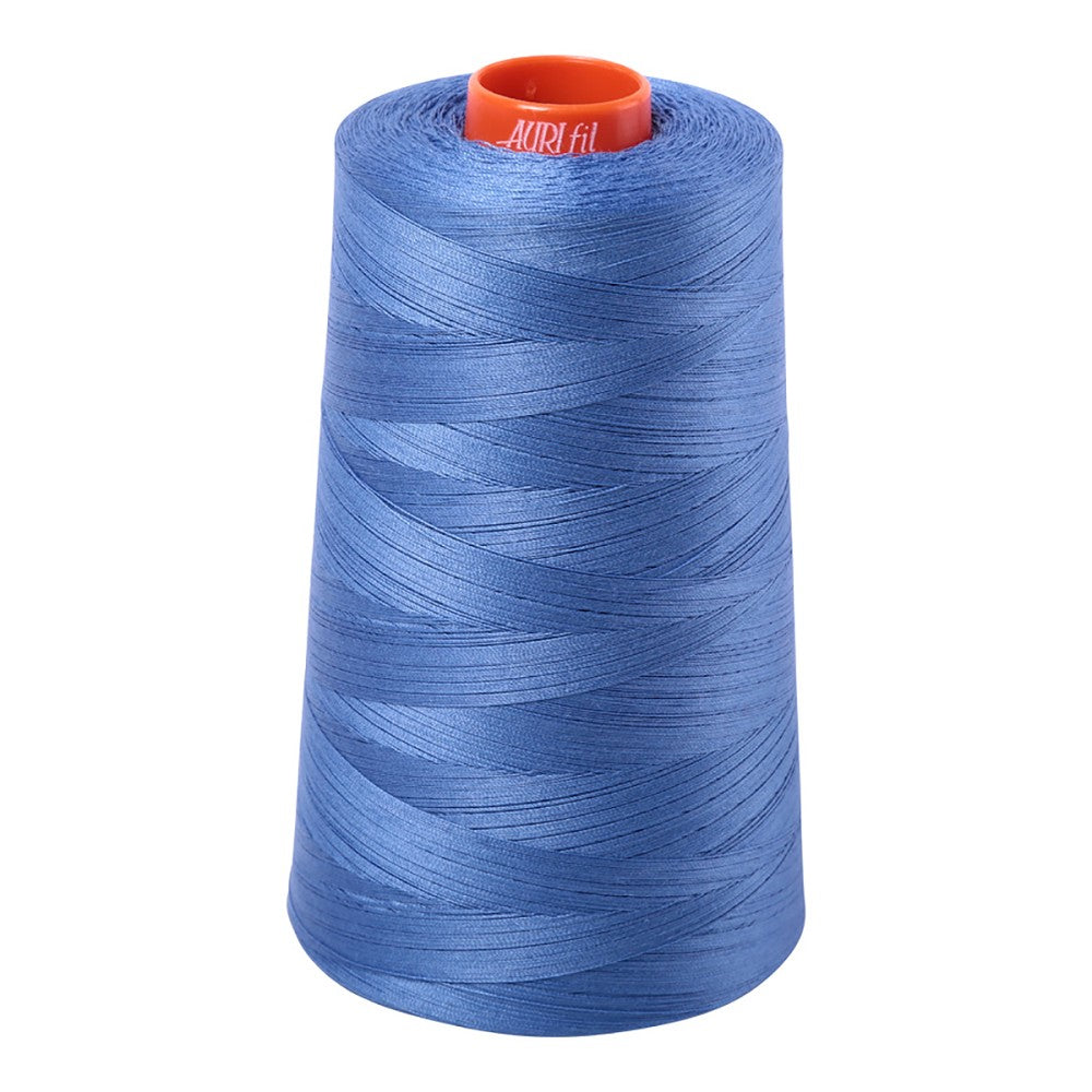 Aurifil 50wt cotton thread cone in Light Blue Violet 1128