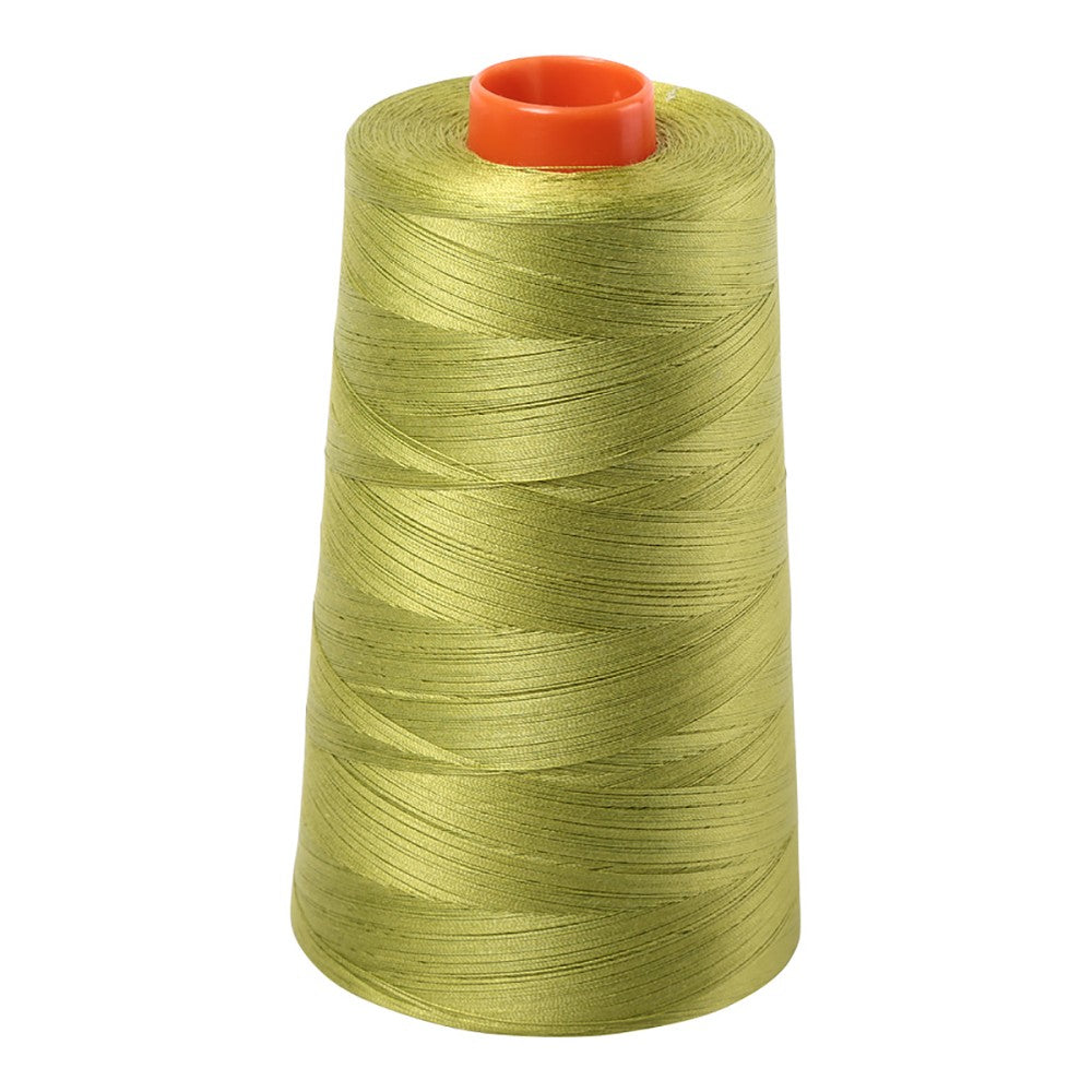 Aurifil 50wt cotton thread cone in Light Leaf Green 1147