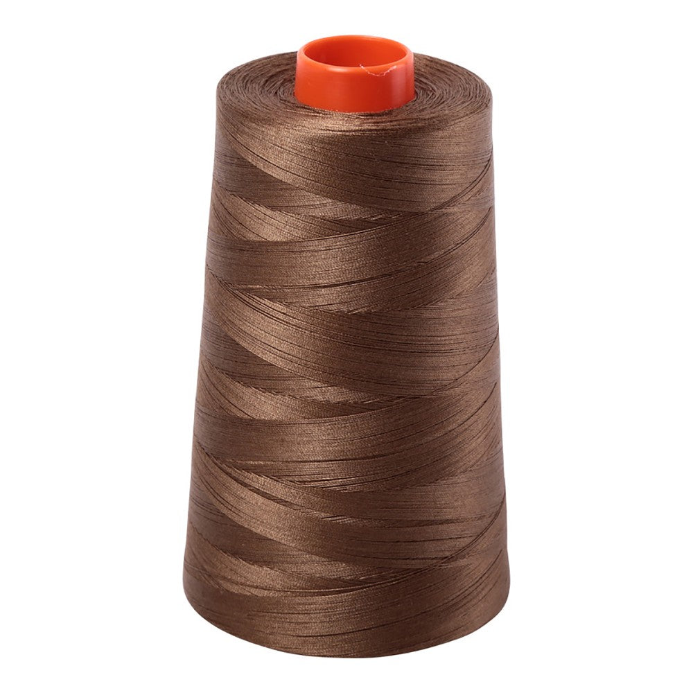 Aurifil 50wt cotton thread cone in Dark Sandstone 1318