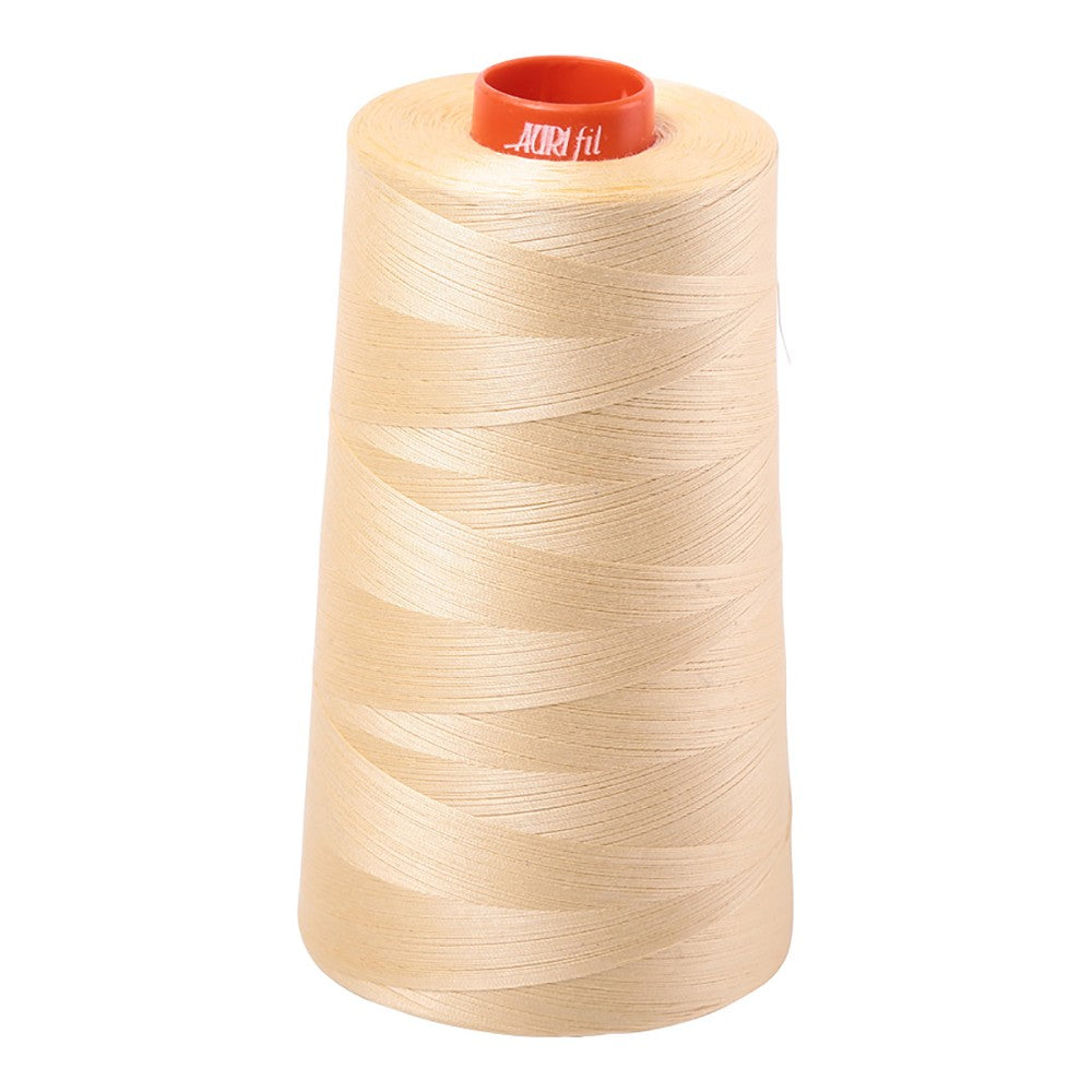 Aurifil 50wt cotton thread cone in Champagne 2105