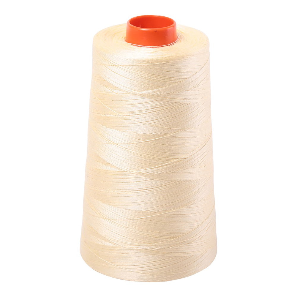 Aurifil 50wt cotton thread cone in Light Lemon 2110