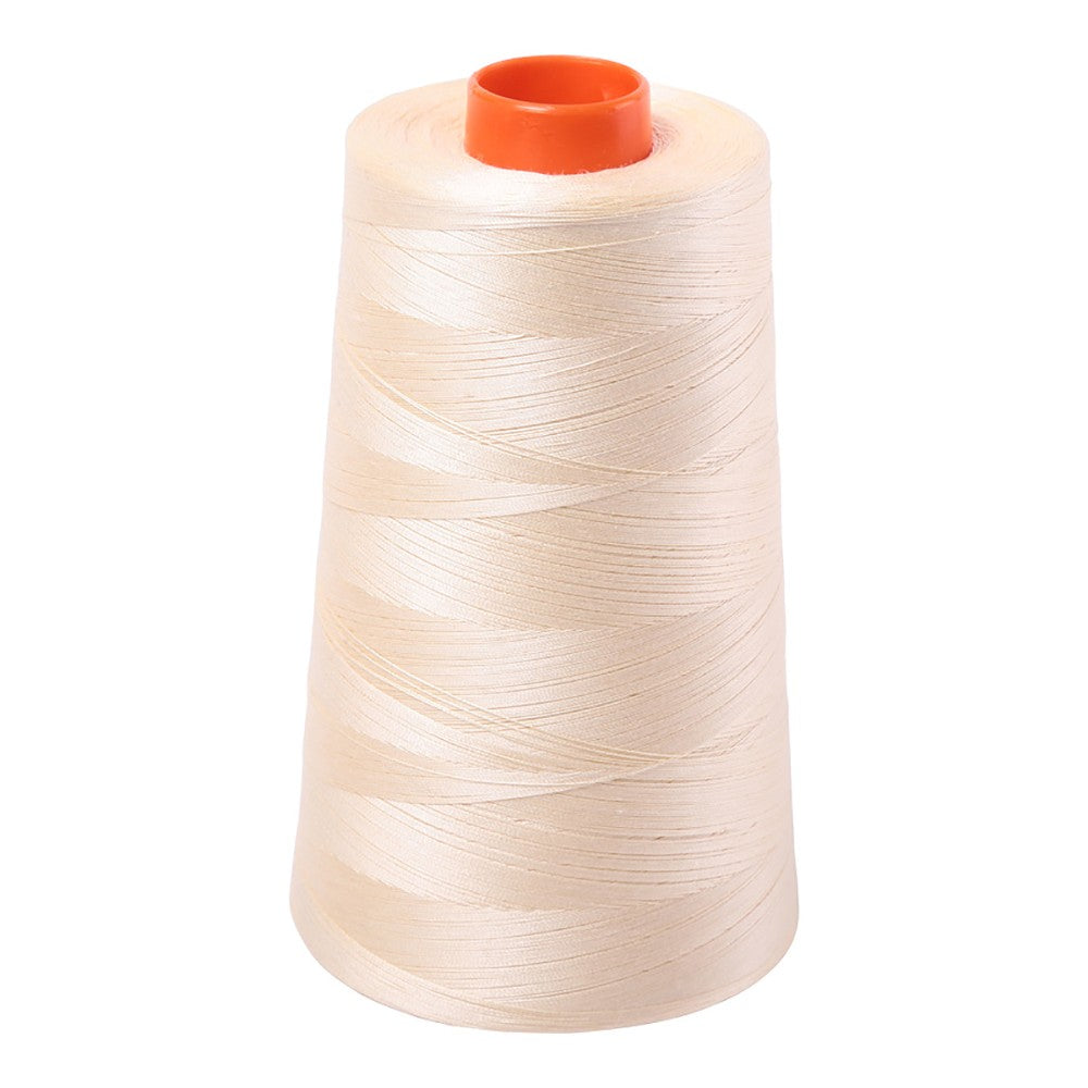 Aurifil 50wt cotton thread cone in Butter 2123