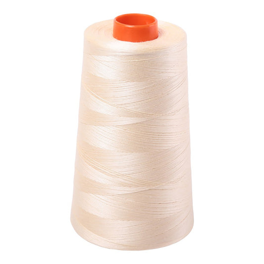 Aurifil 50wt cotton thread cone in Butter 2123