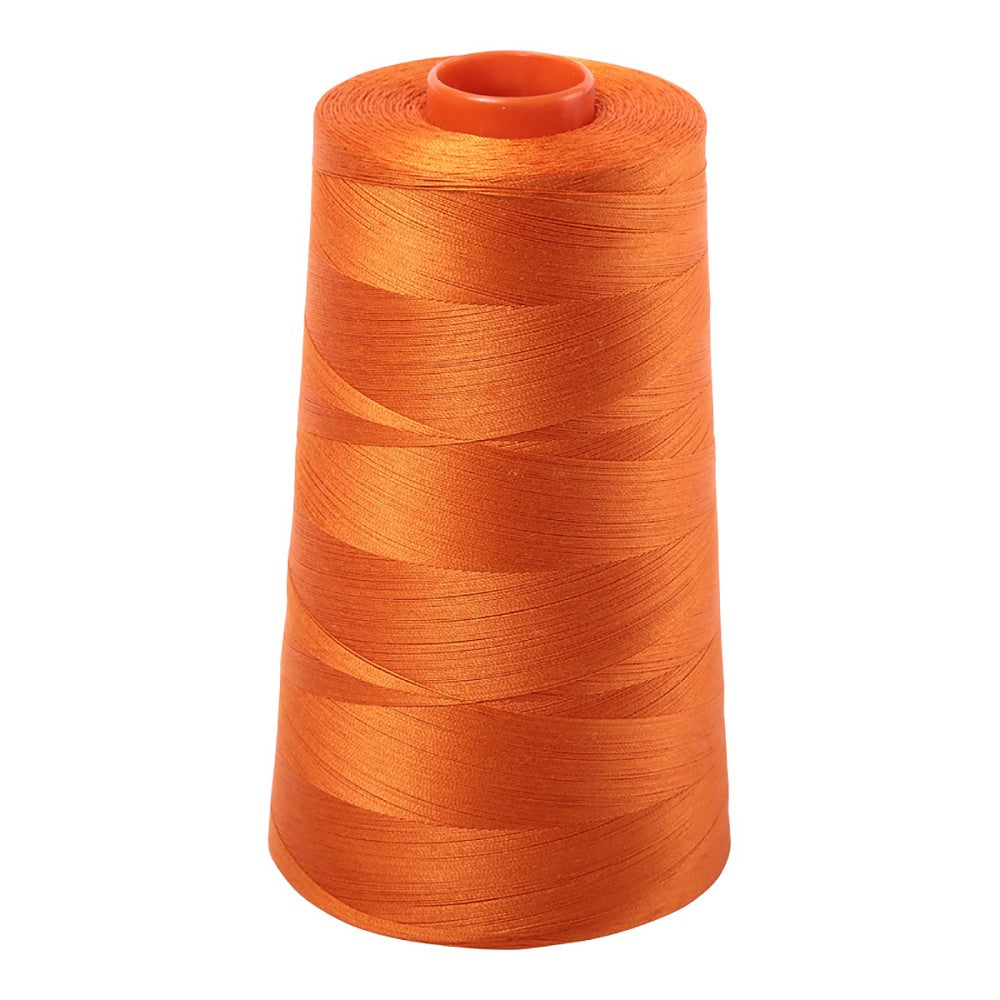Aurifil 50wt cotton thread cone in Pumpkin 2150