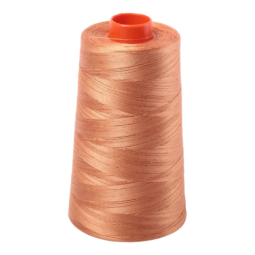 Aurifil 50wt cotton thread cone in Caramel 2210