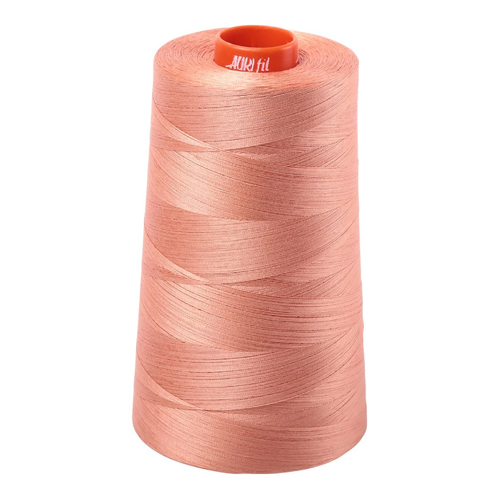 Aurifil 50wt cotton thread cone in Peach 2215