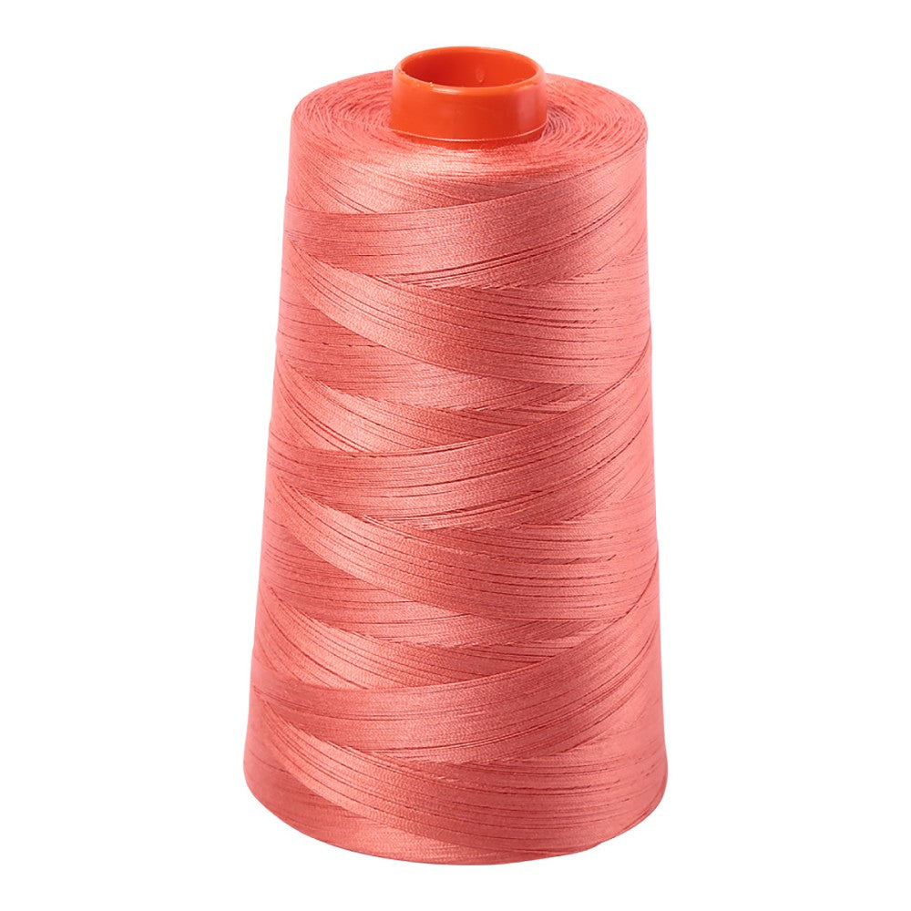 Aurifil 50wt cotton thread cone in Salmon 2225
