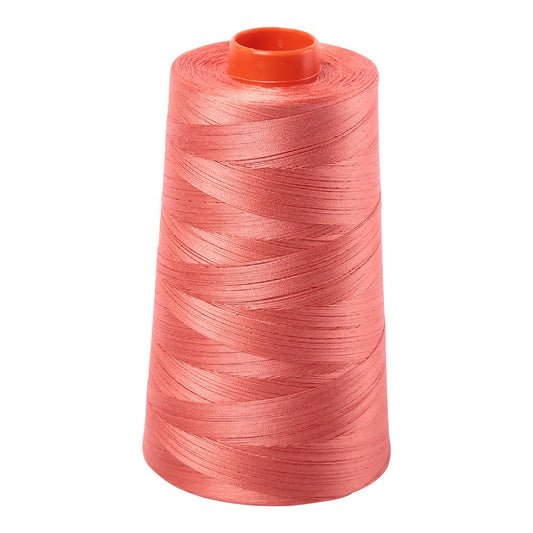 Aurifil 50wt cotton thread cone in Salmon 2225
