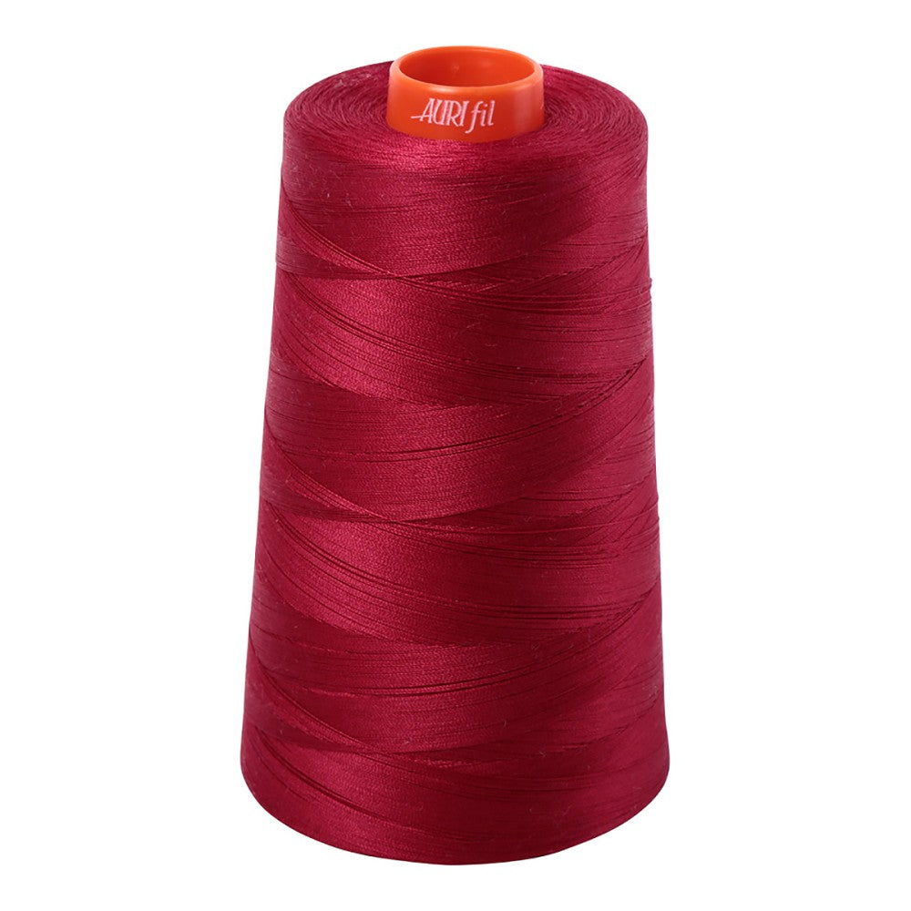 Aurifil 50wt cotton thread cone in Red Wine 2260
