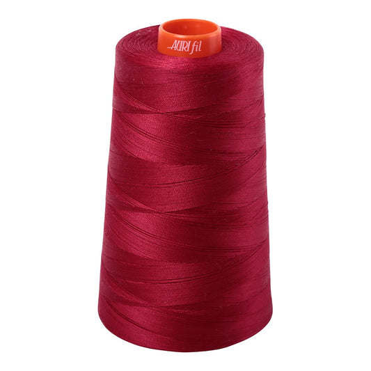 Aurifil 50wt cotton thread cone in Red Wine 2260