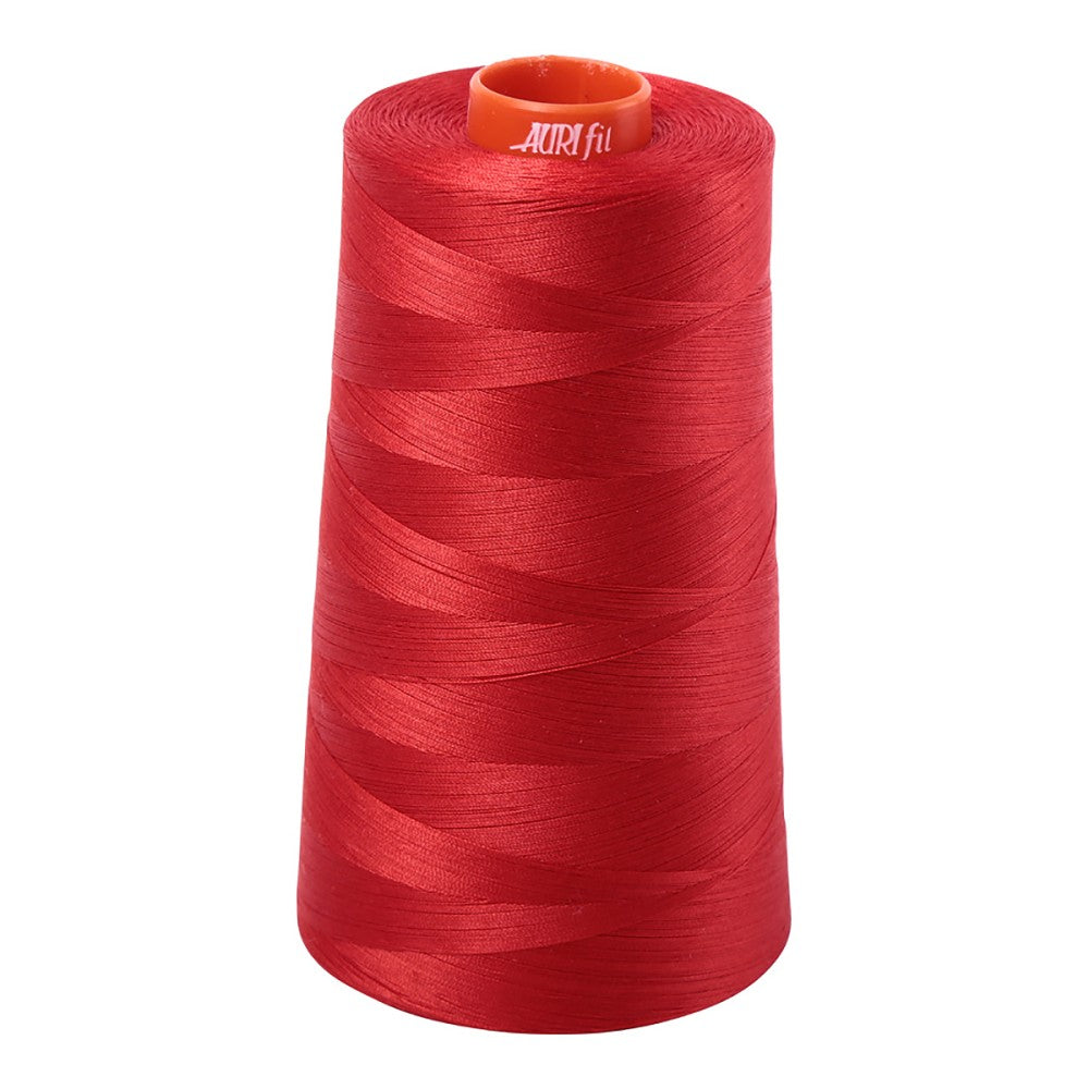 Aurifil 50wt cotton thread cone in Paprika 2270