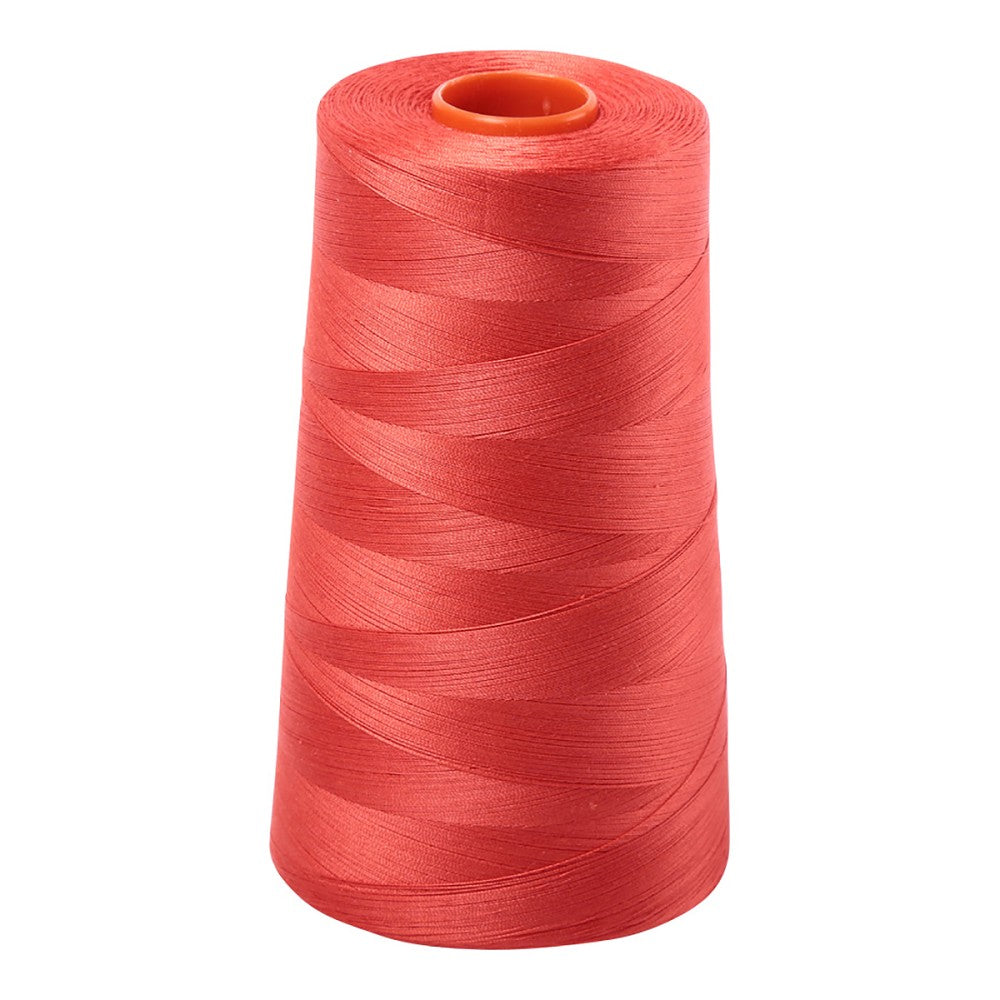 Aurifil 50wt cotton thread cone in Light Red Orange 2277