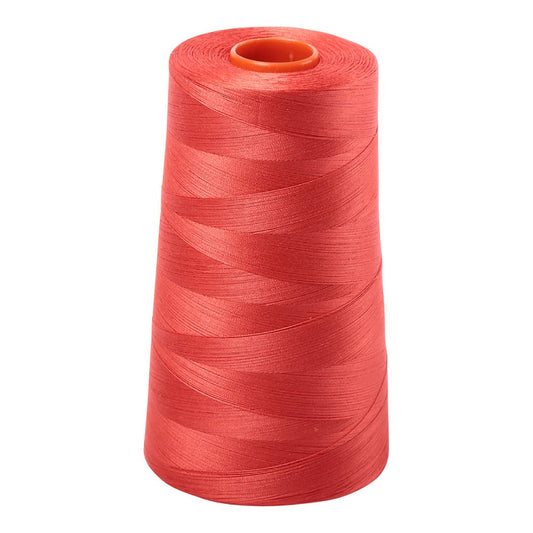 Aurifil 50wt cotton thread cone in Light Red Orange 2277