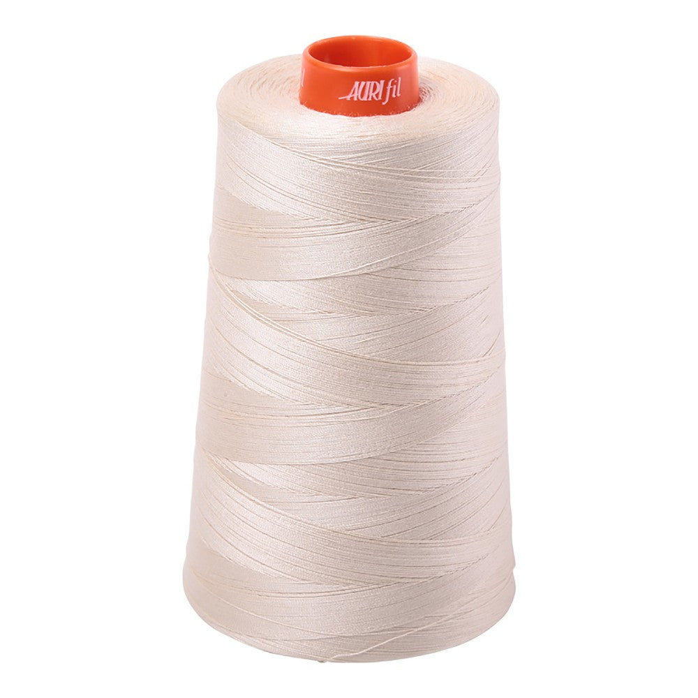 Aurifil 50wt cotton thread cone in Light Beige 2310