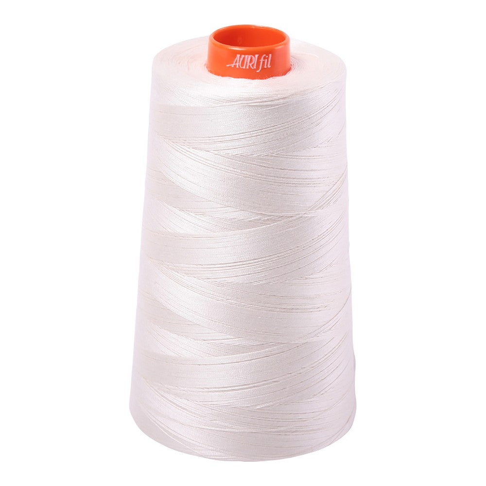 Aurifil 50wt cotton thread cone in Muslin 2311