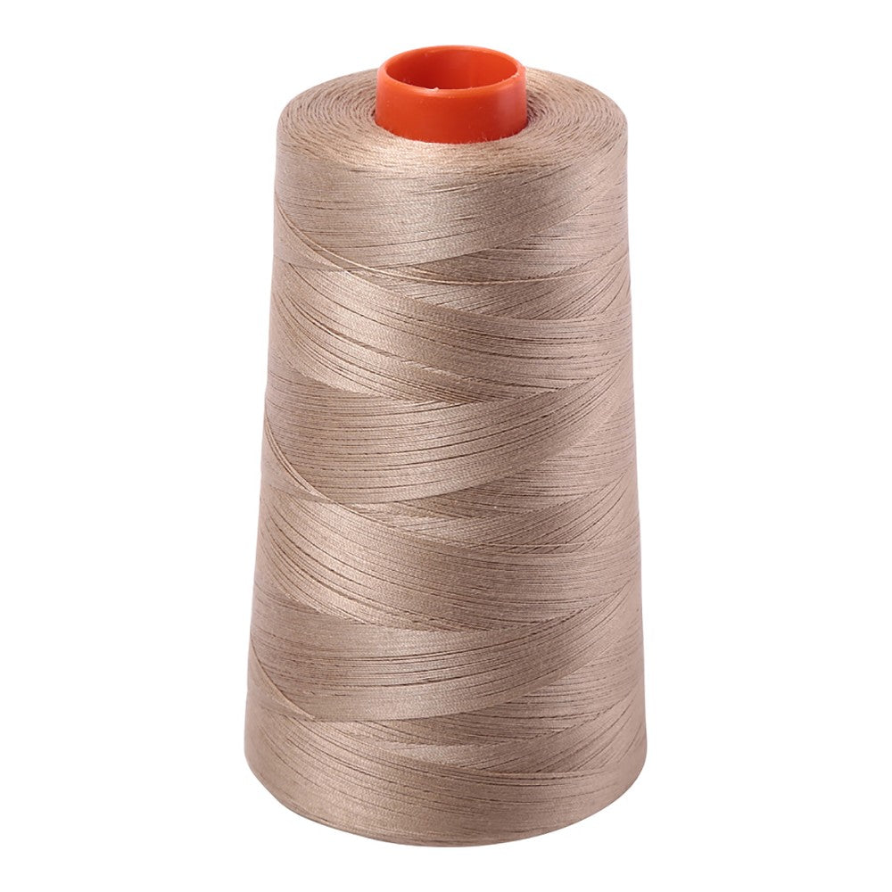 Aurifil 50wt cotton thread cone in Linen 2325
