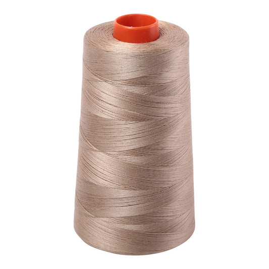 Aurifil 50wt cotton thread cone in Linen 2325