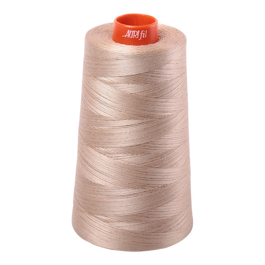 Aurifil 50wt cotton thread cone in Sand 2326