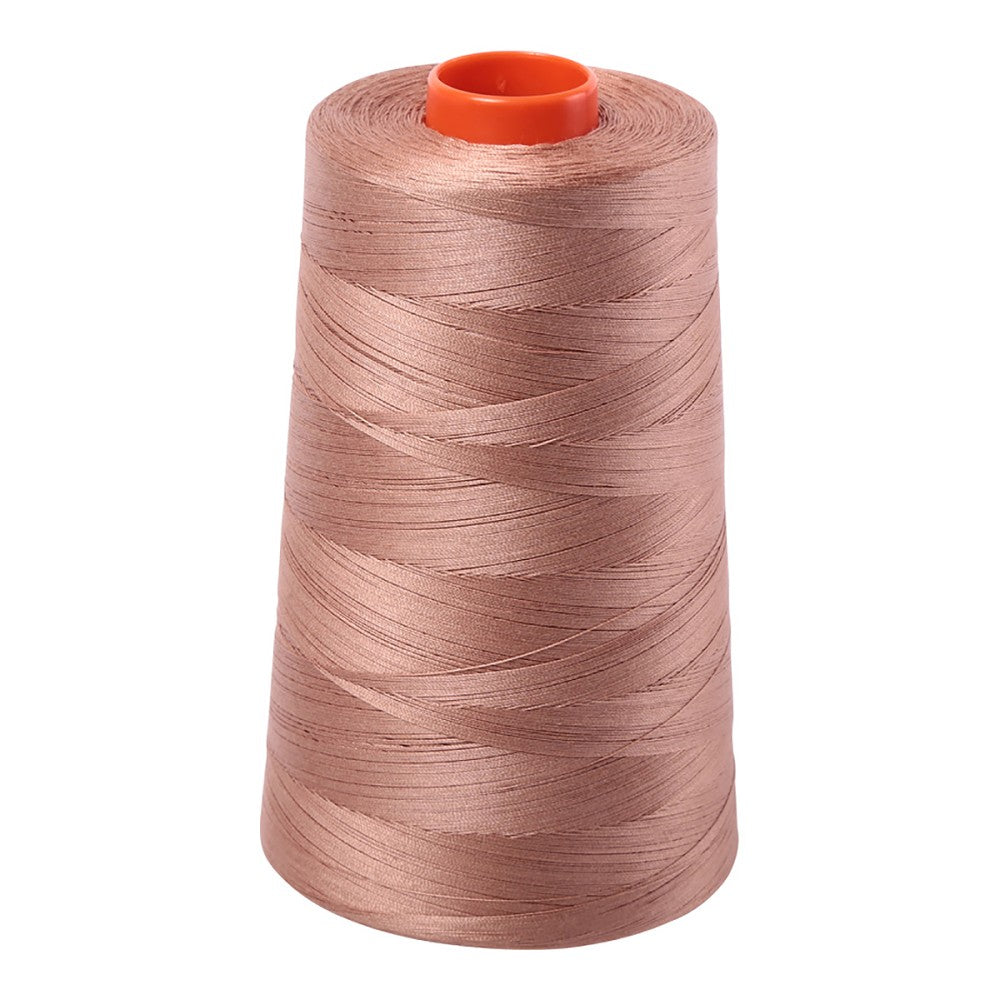 Aurifil 50wt cotton thread cone in Cafe au Lait 2340