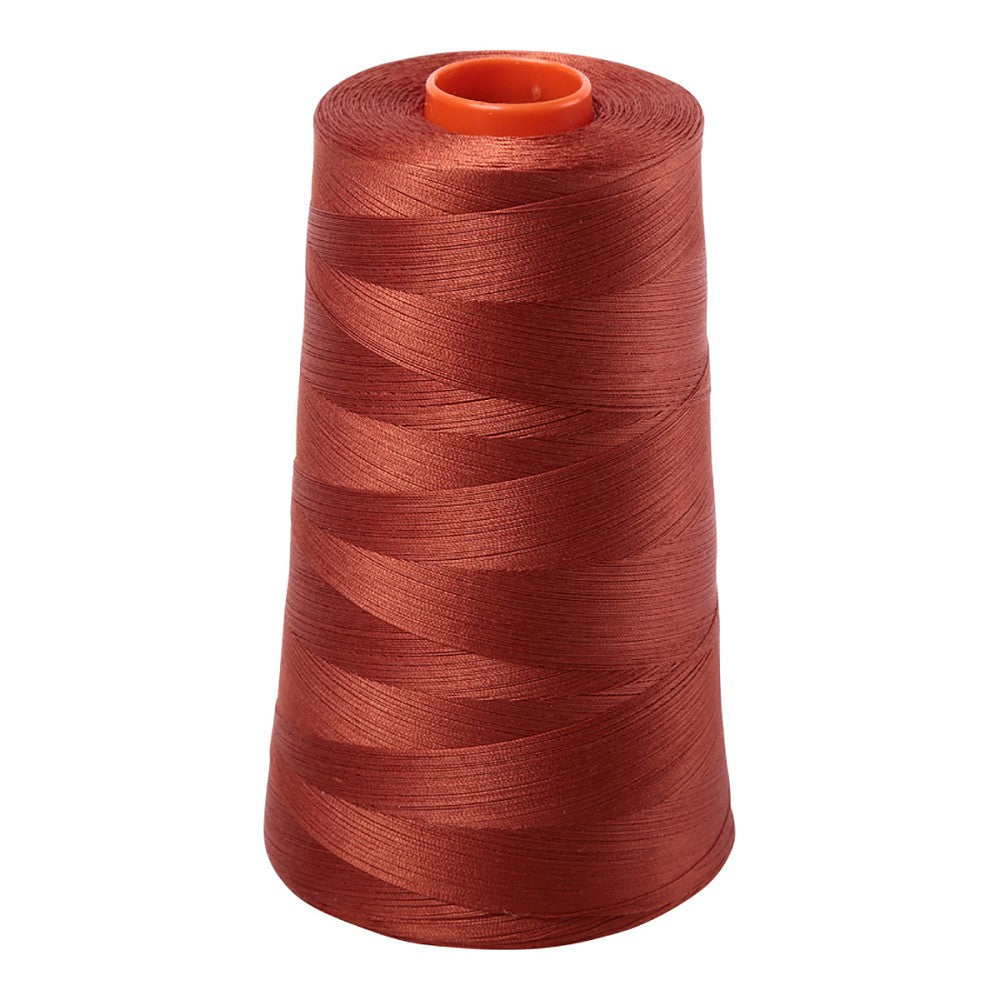 Aurifil 50wt cotton thread cone in Copper 2350