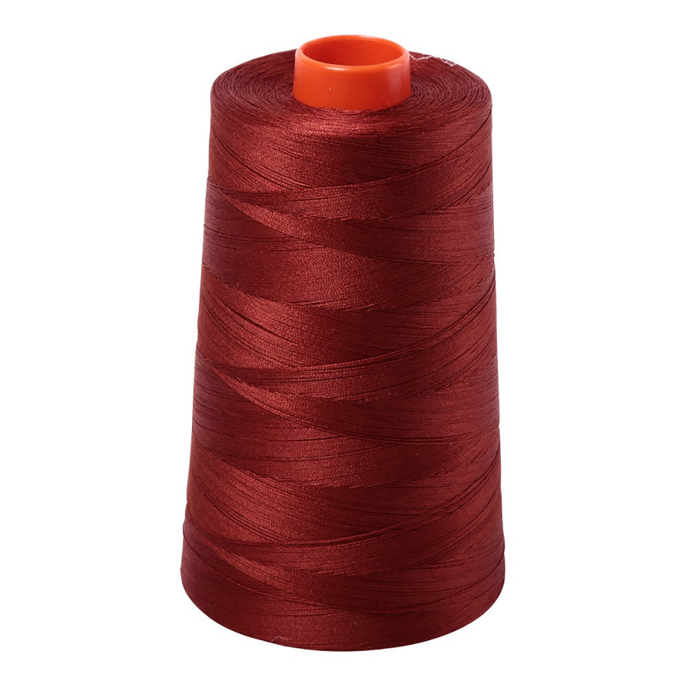 Aurifil 50wt cotton thread cone in Rust 2355
