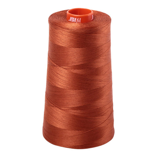 Aurifil 50wt cotton thread cone in Cinnamon Toast 2390